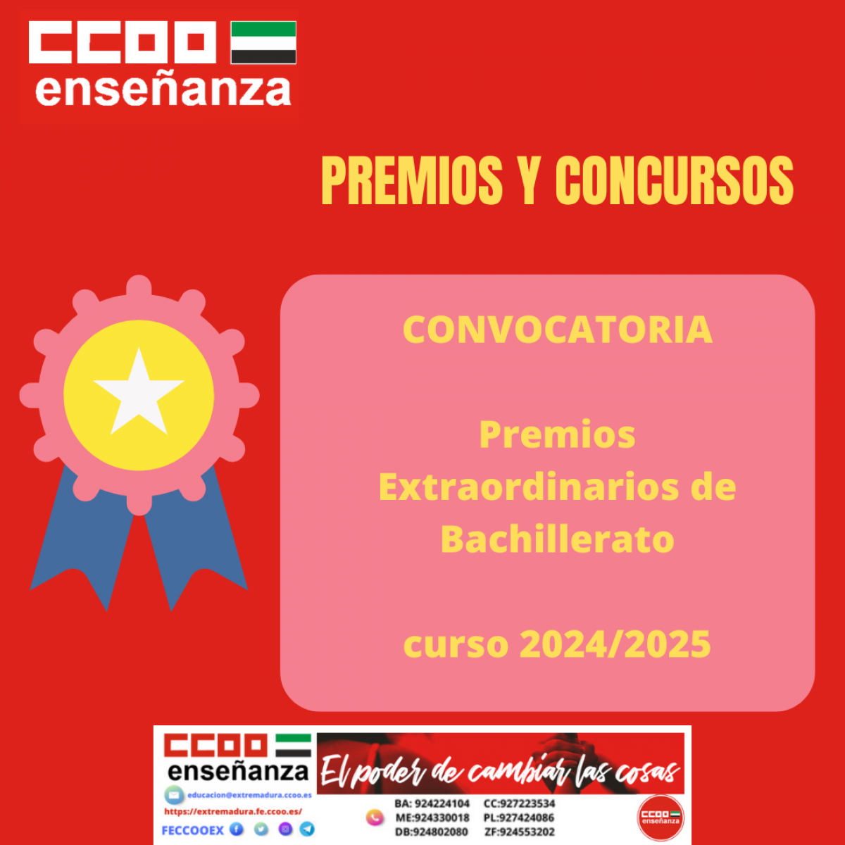 PREMIOS EXTRAORDINARIOS BACHILLERATO CURSO 2024/2025