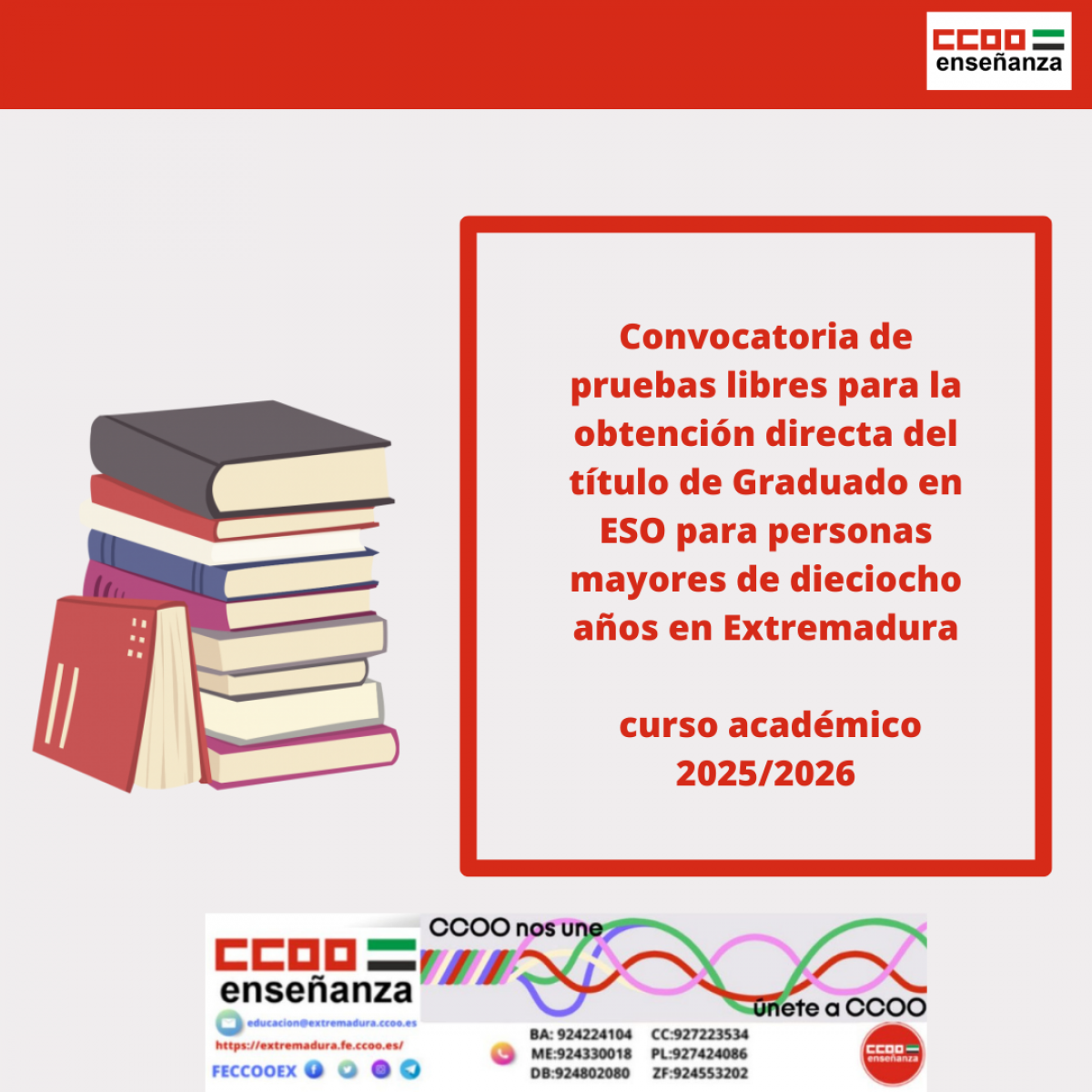 Pruebas libres para obvtención ESO para mayores 18 años