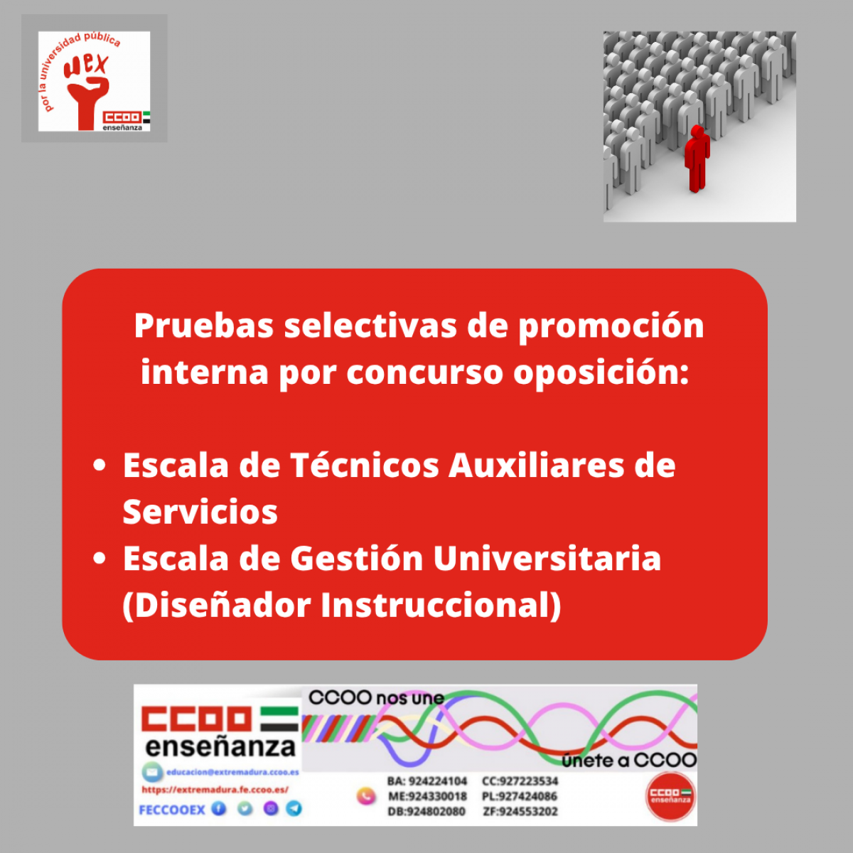 Pruebas selectivas de promoción interna por concurso oposición