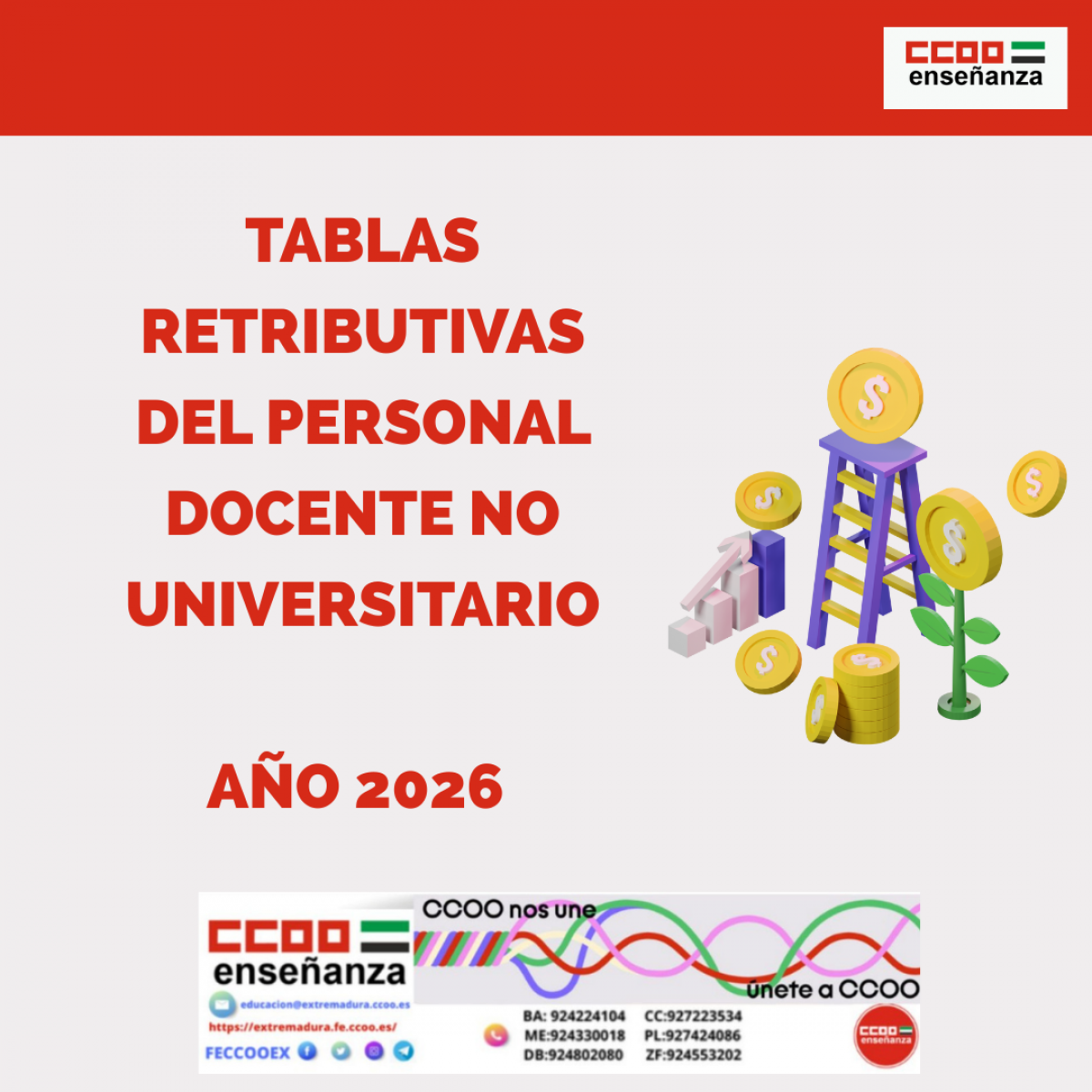 TAblas retributivas 2026 Personal Docente No universitario