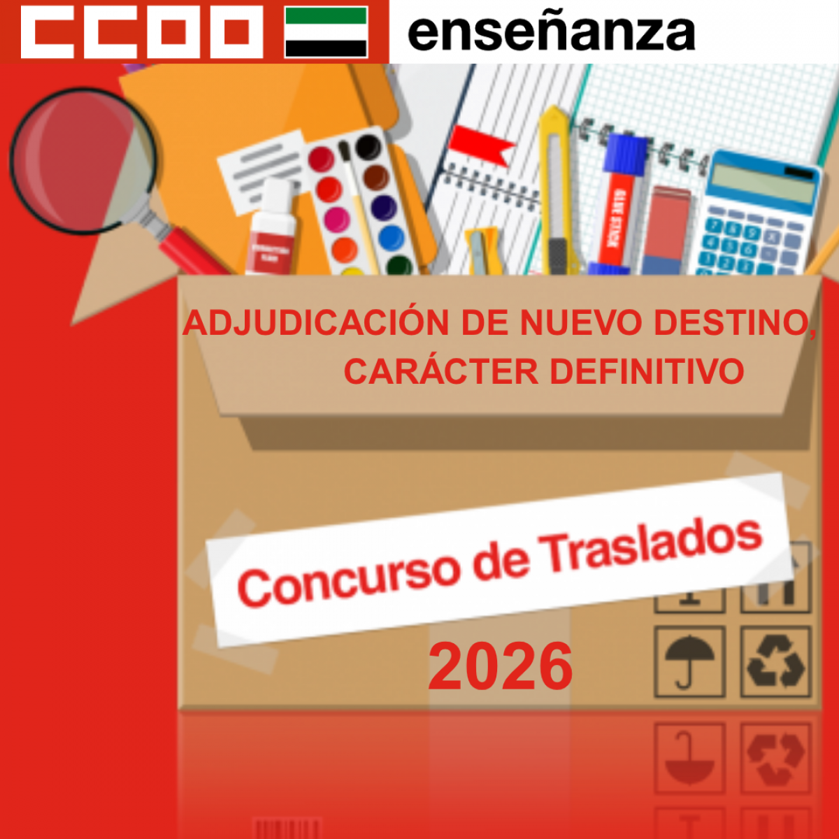 ADJUDICACIÓN DE NUEVO DESTINO, CON CARÁCTER DEFINITIVO