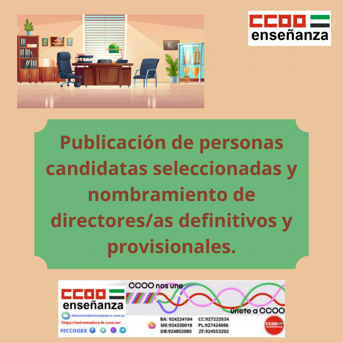 Publciacion de personas candidatas seleccionadas y nombramiento de directores/as