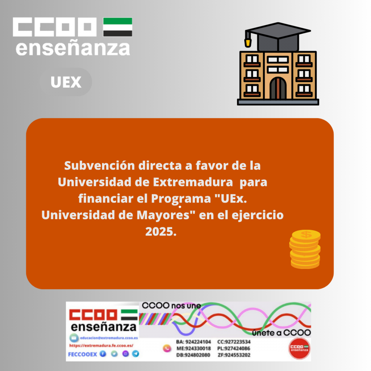 Subvención uex