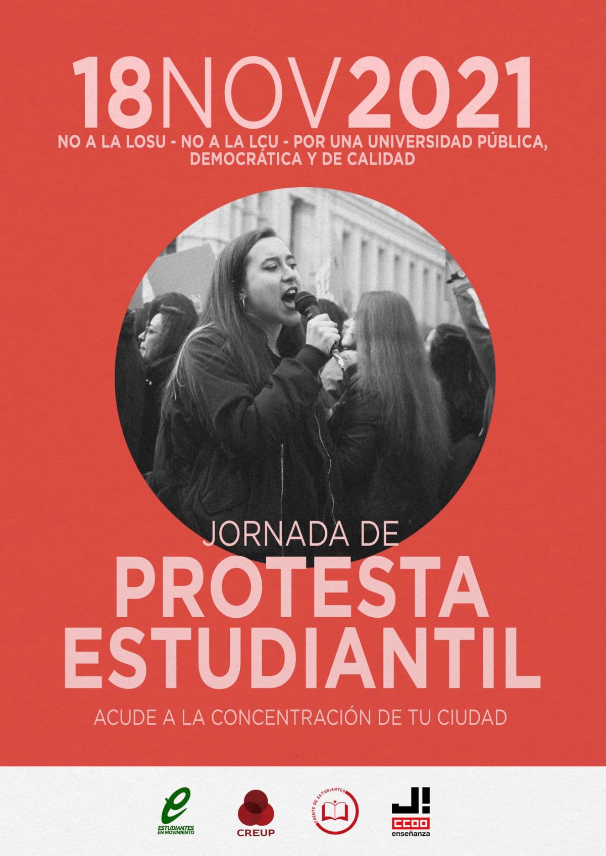 Protesta Estudiantil LOSU y LCU 18 de noviembre