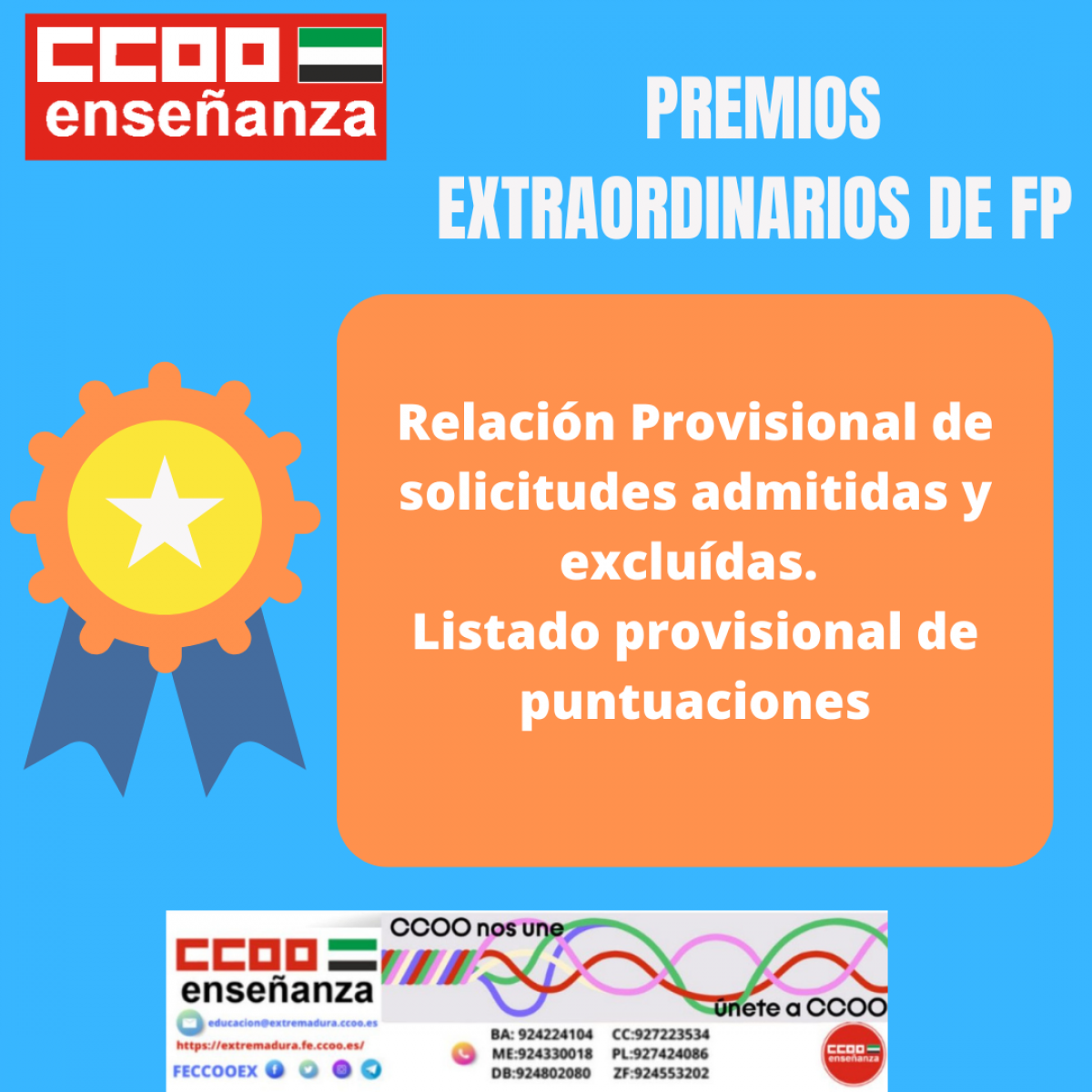 Premiso extraordinarios de FP. Relacin provisional Admitidos y excluidos
