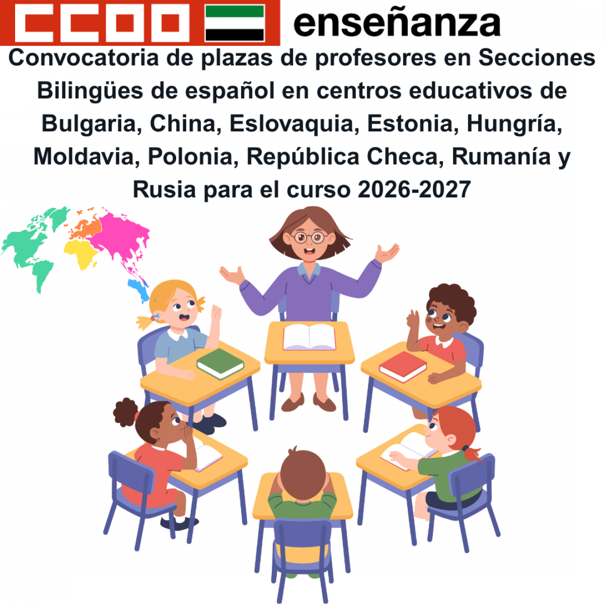 Convocatoria de plazas de profesores en Secciones Bilingües de español