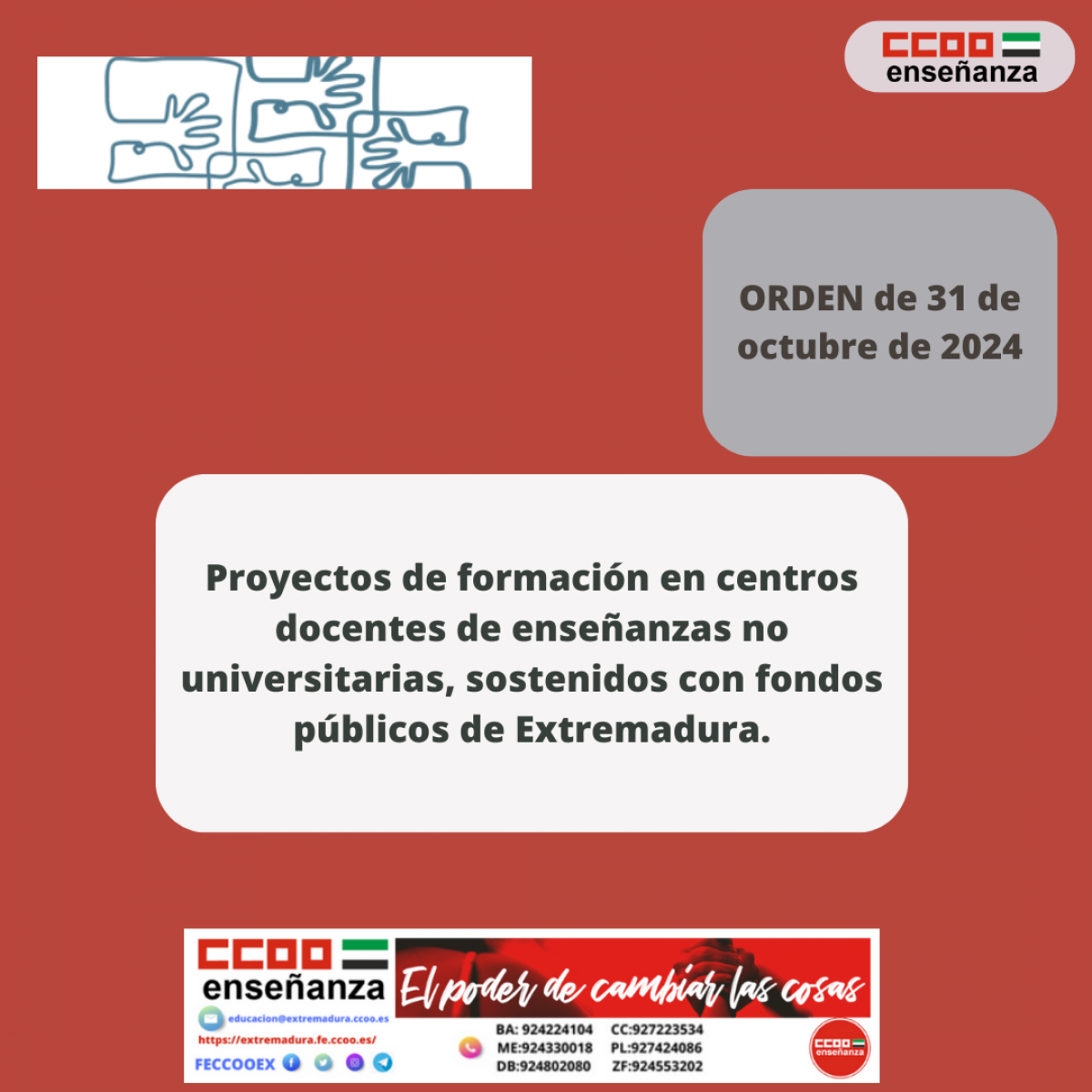 Orden Proyectos de formacin