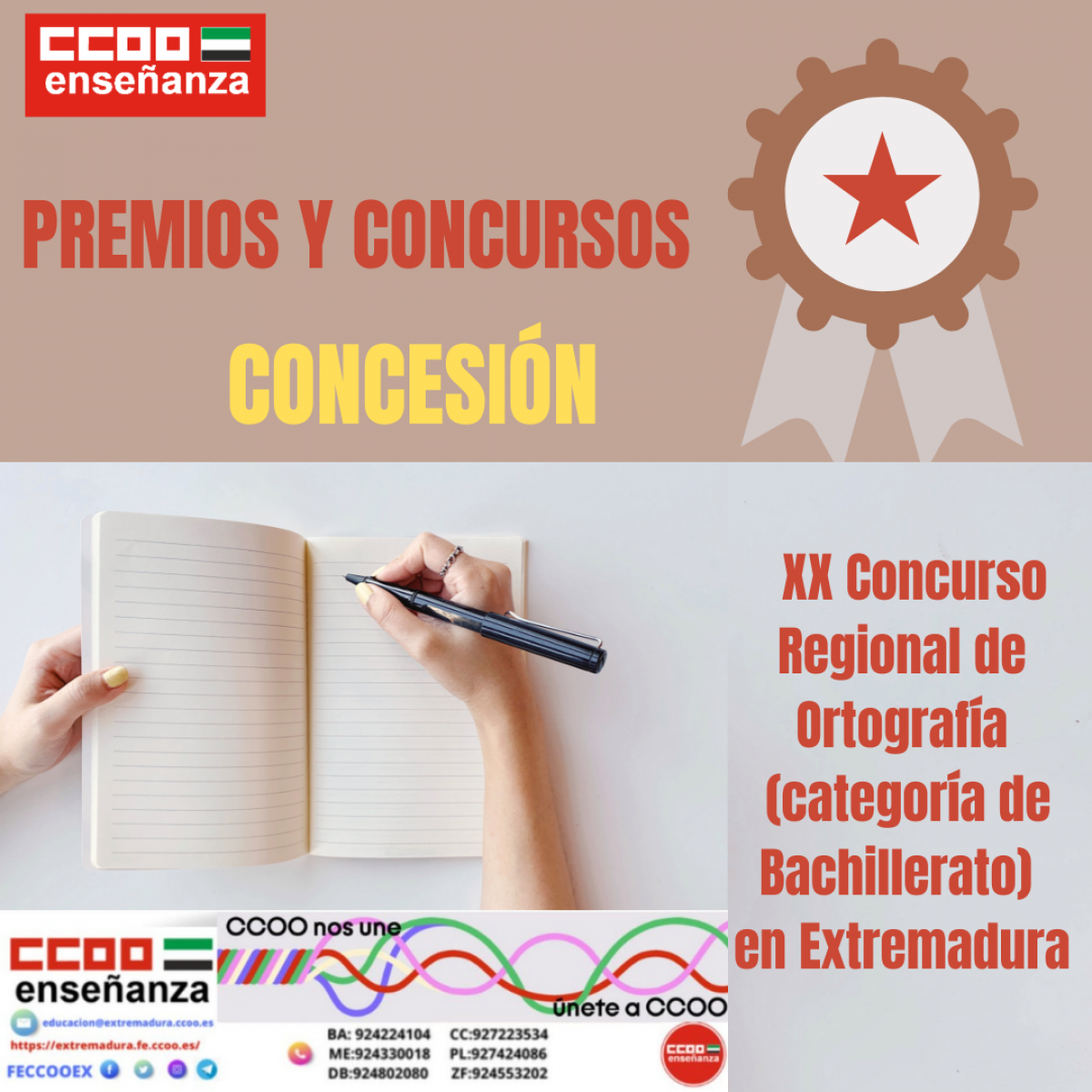 Concesión XX Concurso Regiona lde Ortografía ( Categoría Bachillerato)