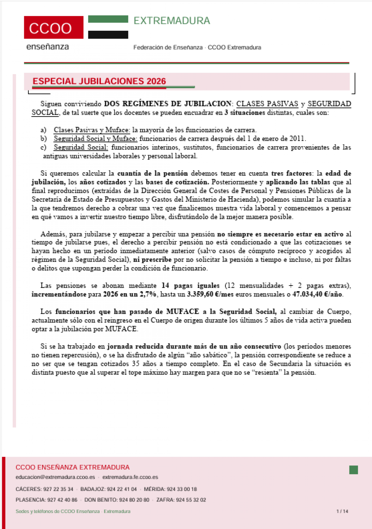 Guía de Pensiones 2026