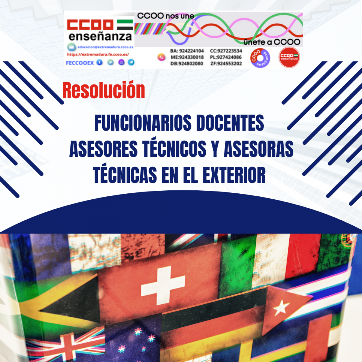 Resolucin Convocatoria asesoresy asesoras tcnicas en el exterior