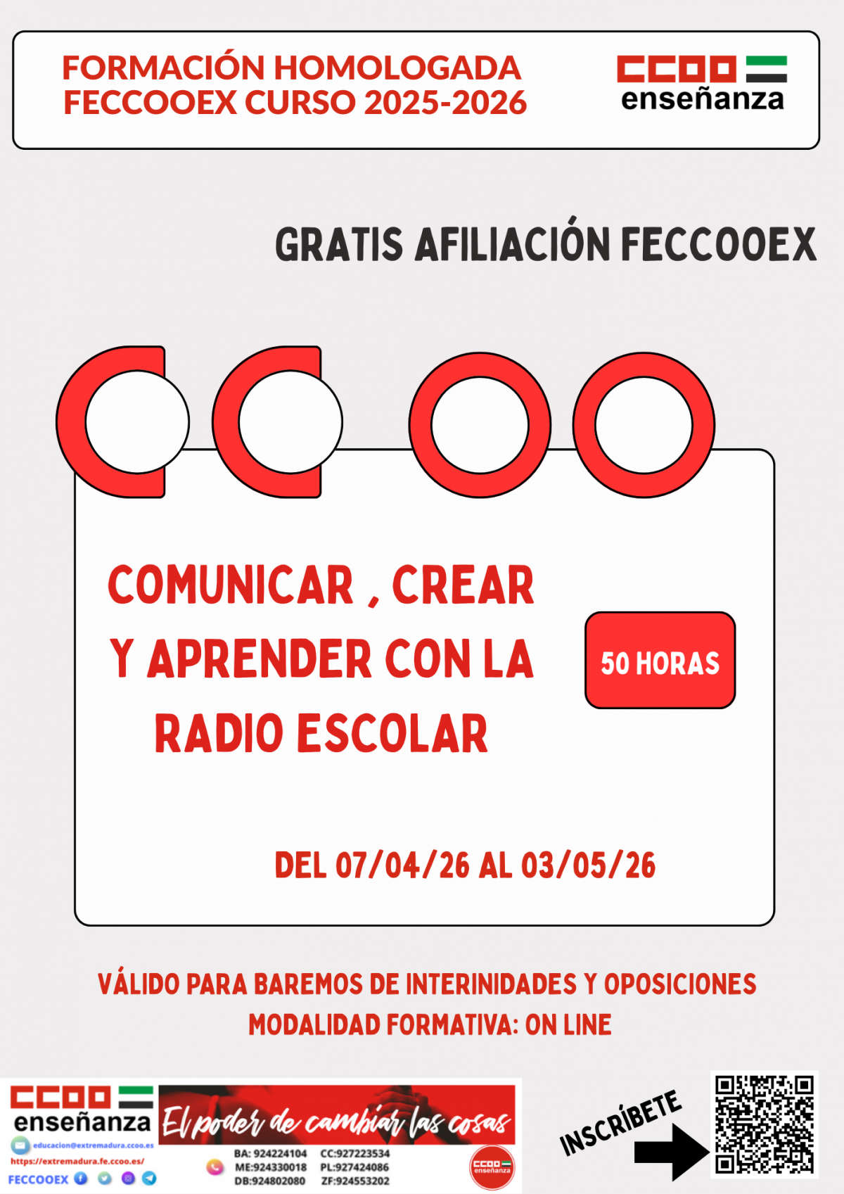 CURSO HOMOLOGADO: Comunicar, crear y aprender con la radio escolar