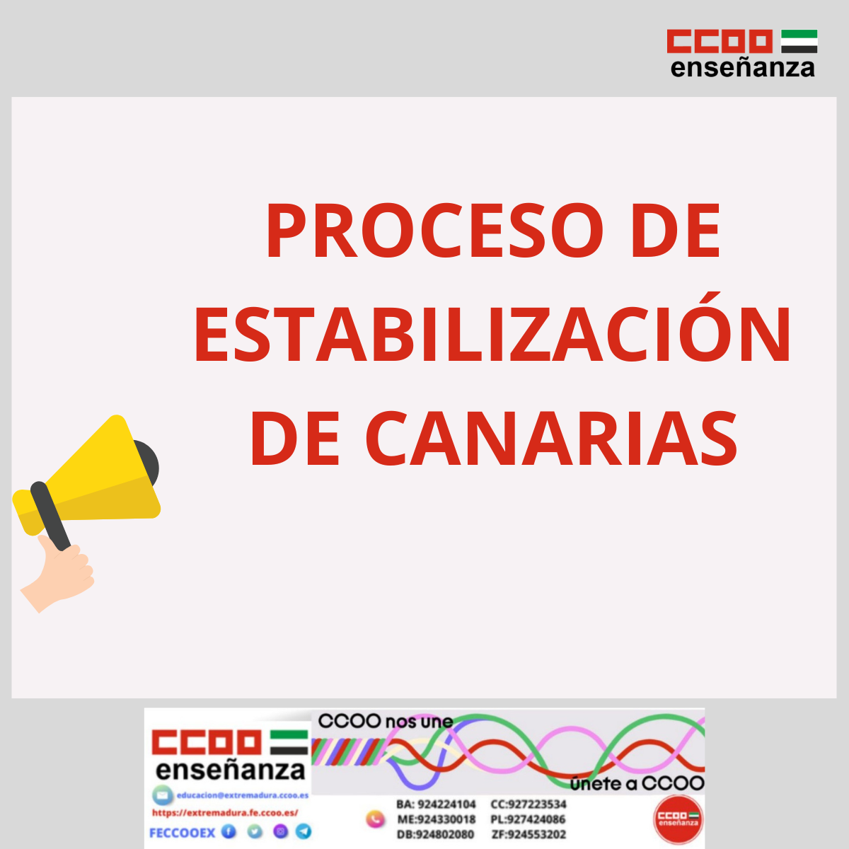 NOVEDADES PROCESO ESTABILIZACION CANARIAS