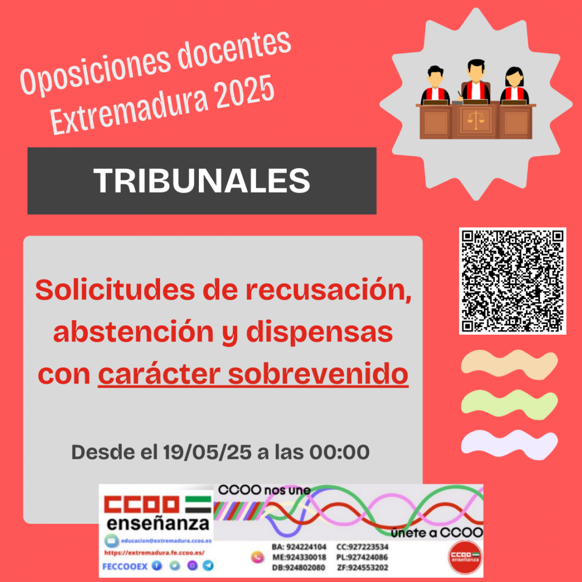 Solicitudes de recusacin, abstencin y dispensas con caracter sobrevenido