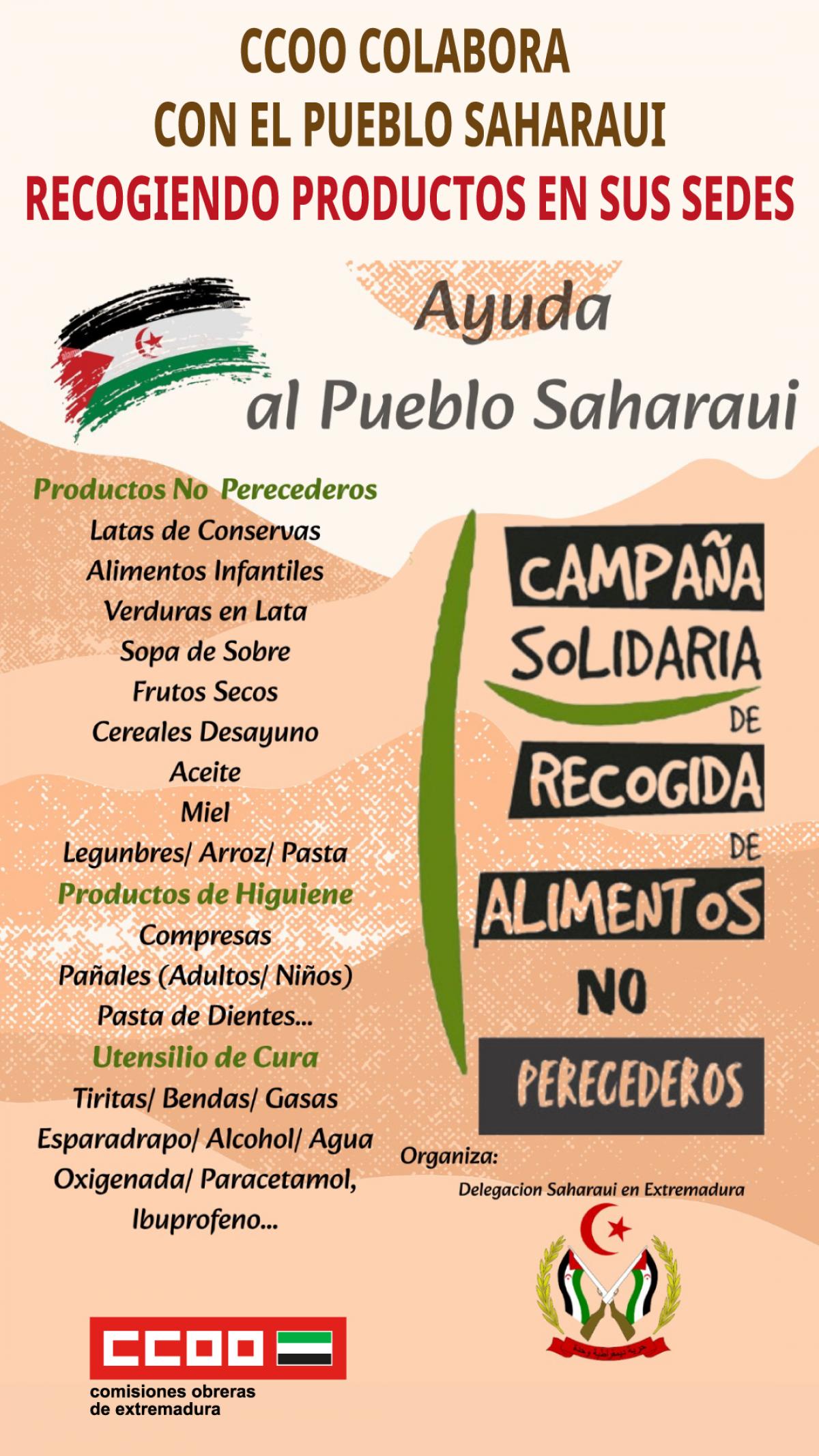 CCOO Colabora con el Pueblo Saharaui