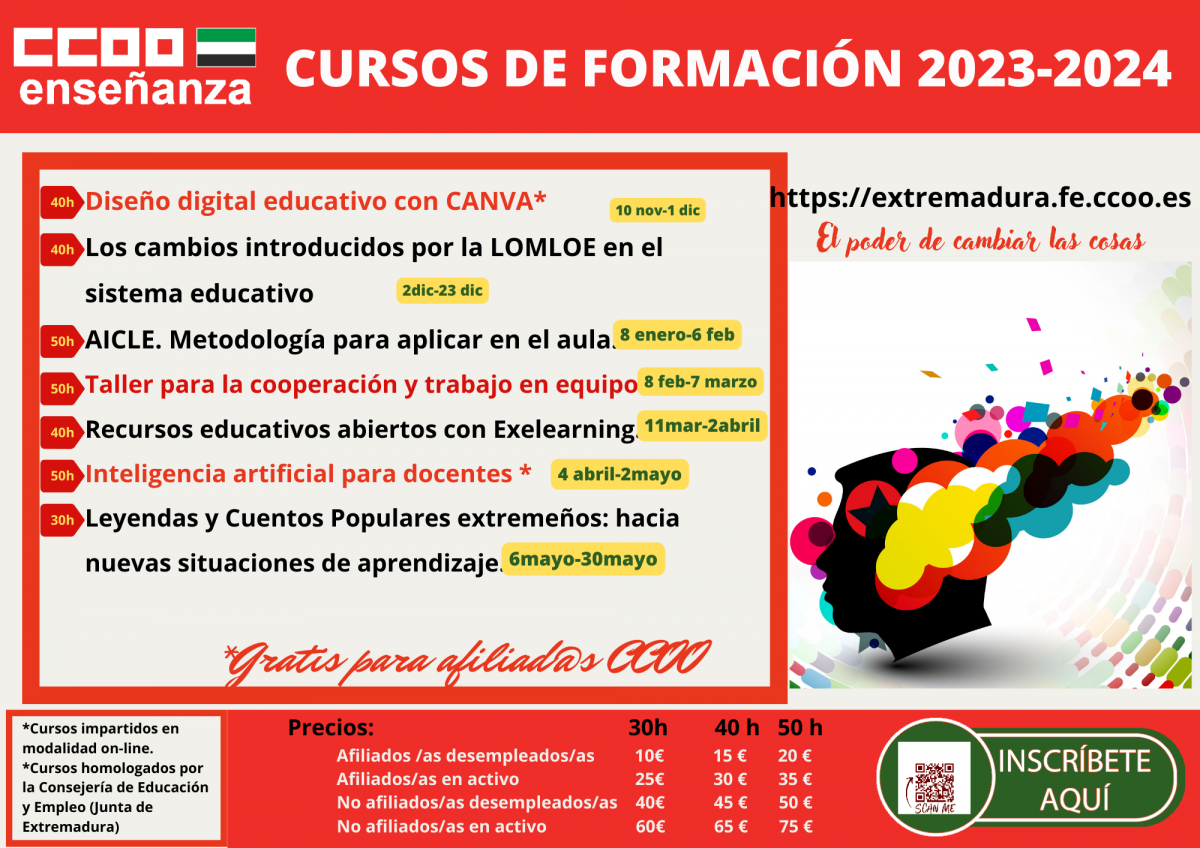 Cursos FECCOO-Extremadura 2022-2023