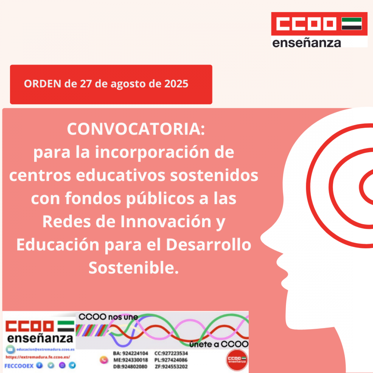 Convocatoria redes de innovacin y Educacin para el Desarrollo sostenible