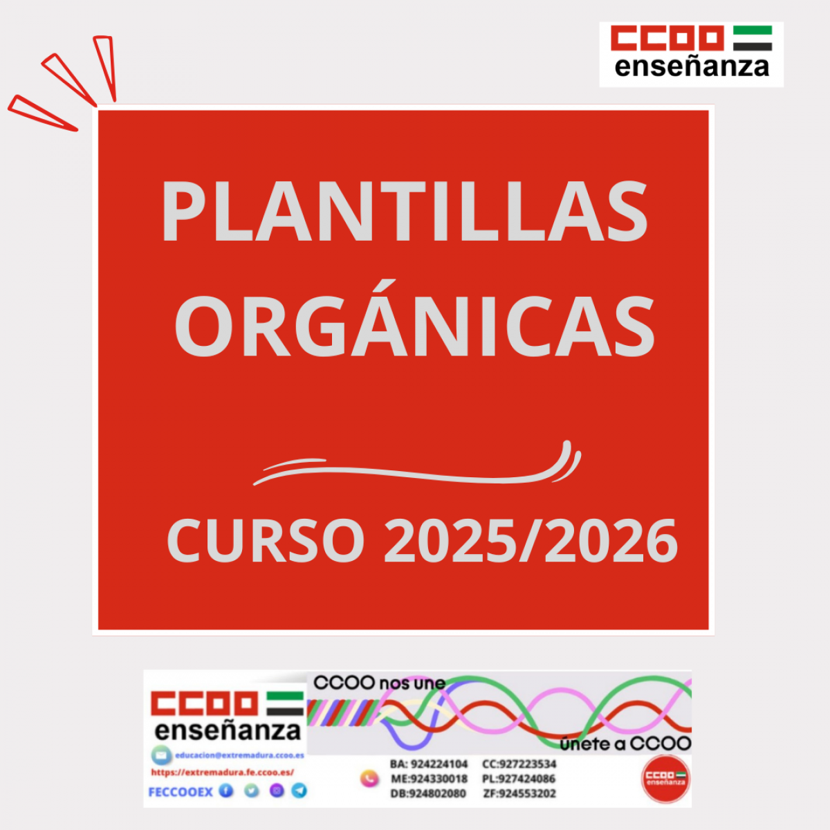 PLANTILLAS ORGANICAS CURSO 2025/2026