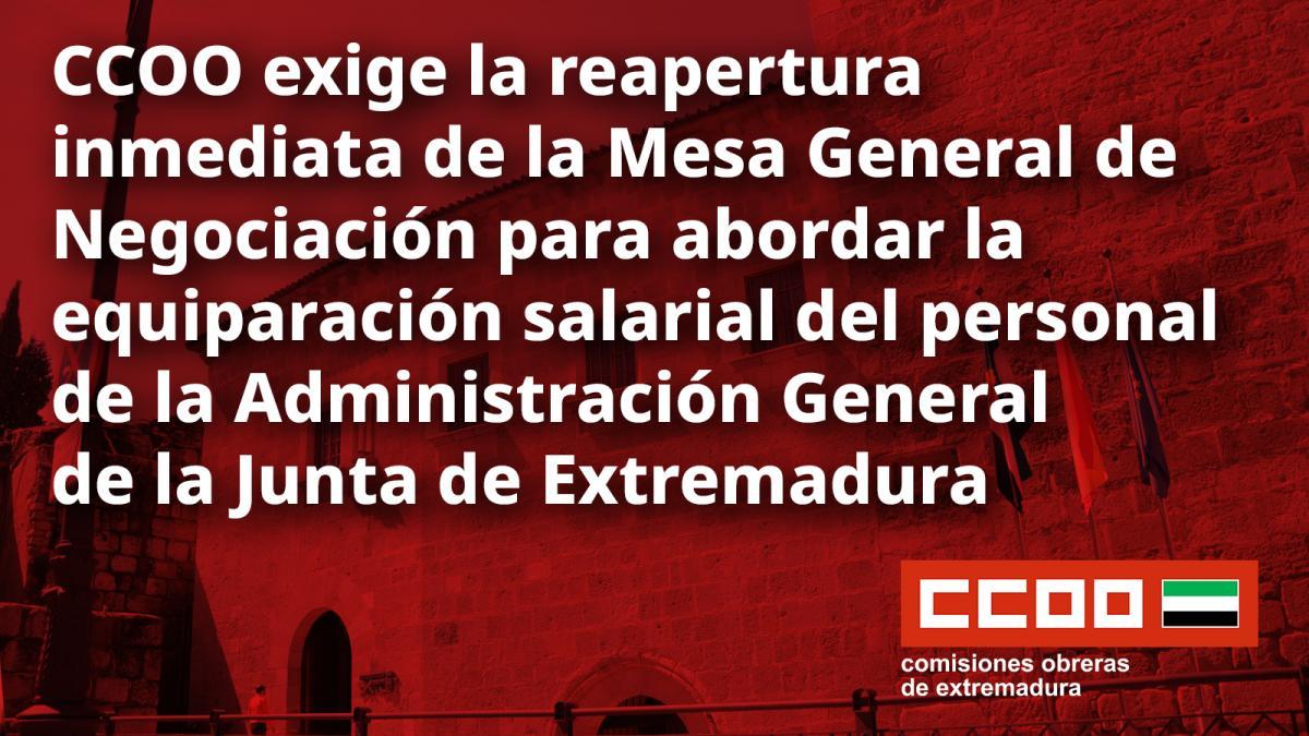 NEgociación Función Pública Extremadura