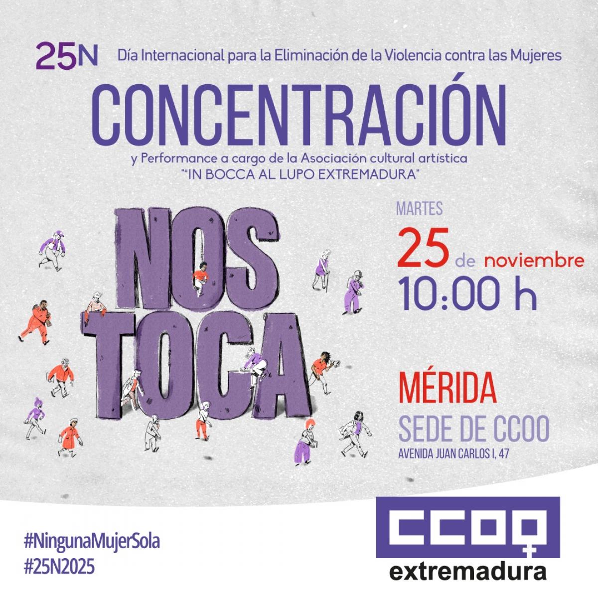 NOS TOCA. 25 N Concentración.