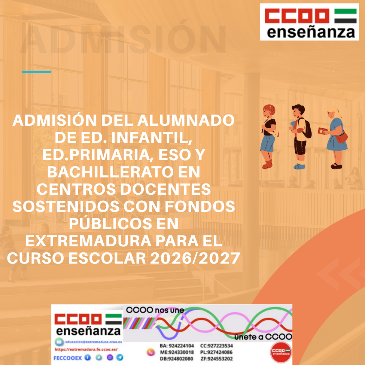 Admisión de alumnado curso escolar 2026/2026