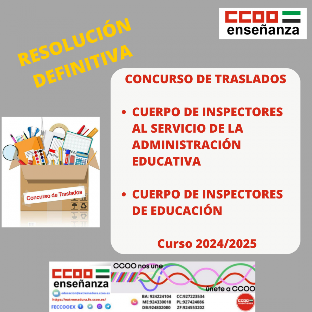 RESOLUCION DEFINITIVA CUERPO INSPECCION 2024/2025