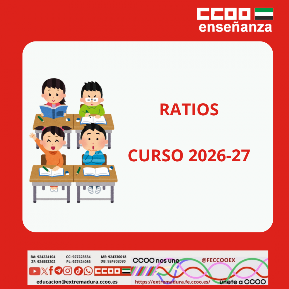 ratios curso 2026-2027