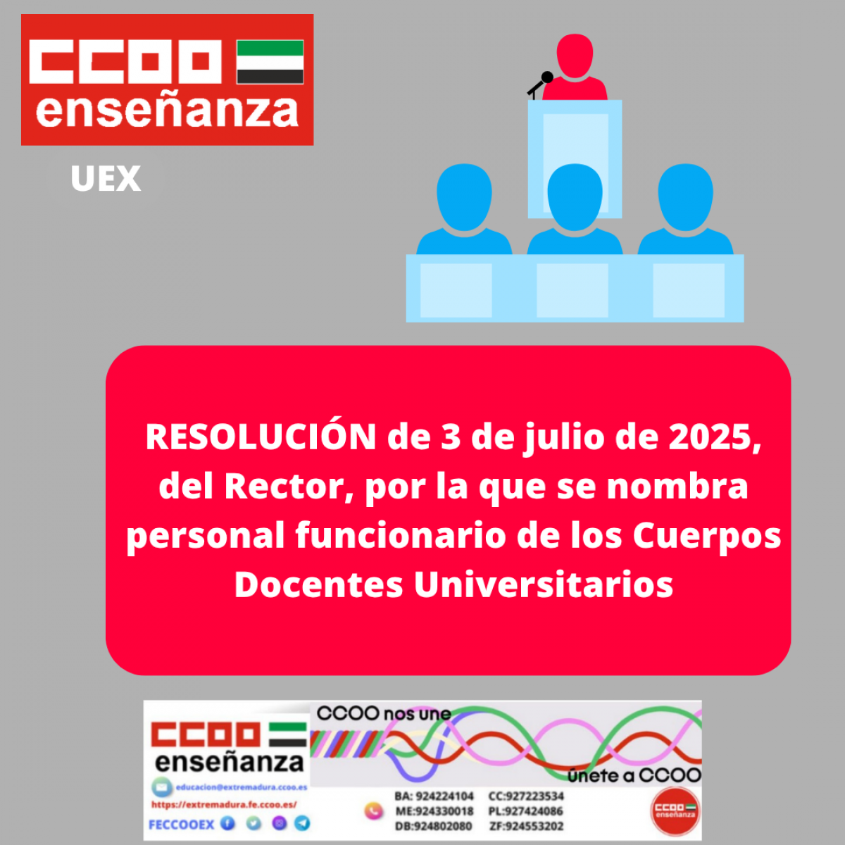 Nombramiento funcionarios de cuerpos docentes universitarios