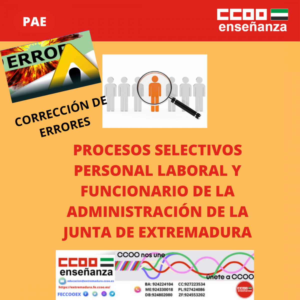 corrección de errores