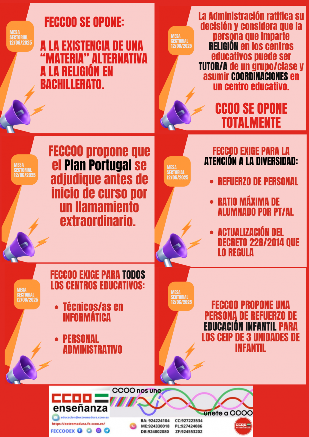 Posicionamiento FECCOO Mesa Sectorial 12/06/2025