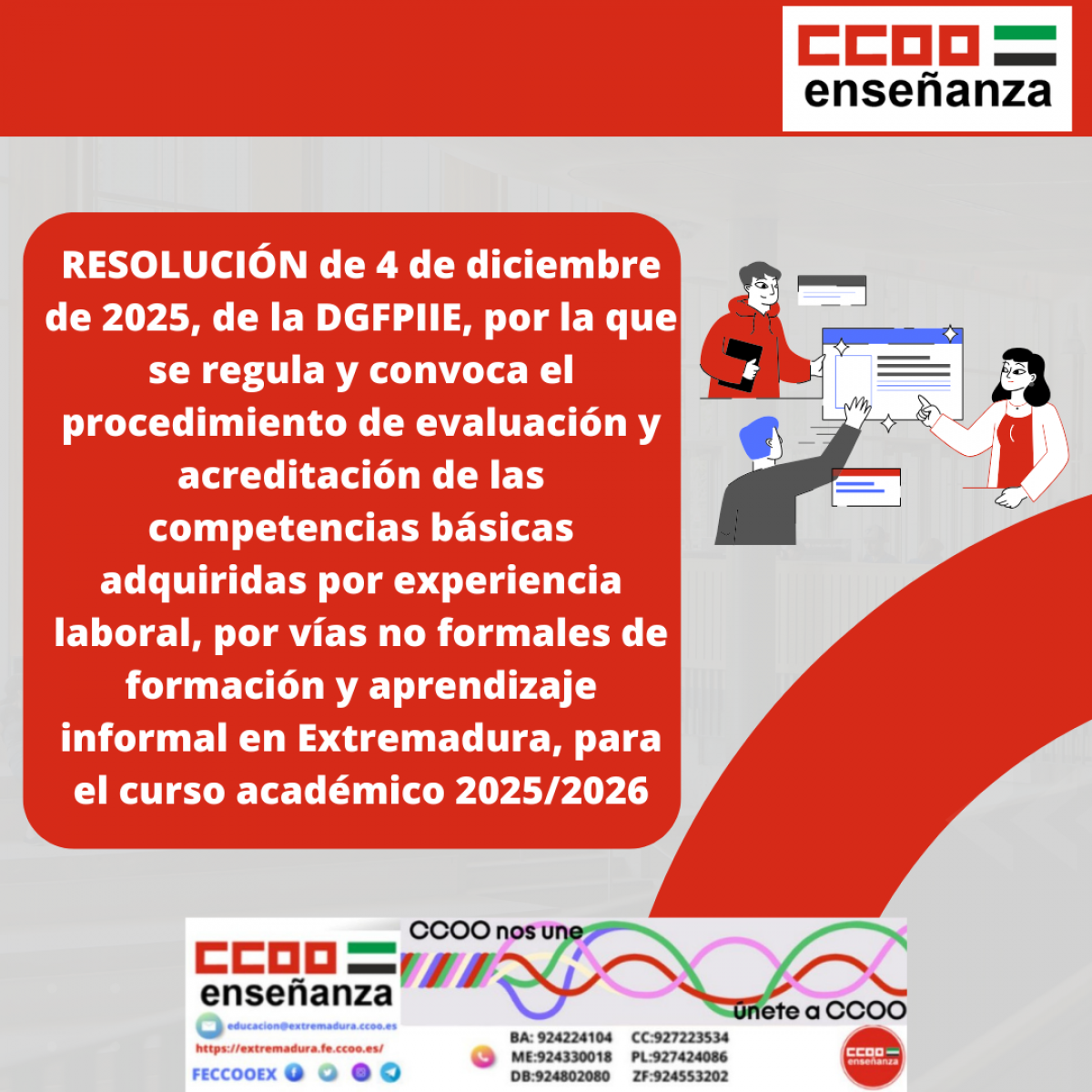 EValuacion y acreditación de CCBB Por experiencia laboral por vias no formales de formación y aprendizaje informal