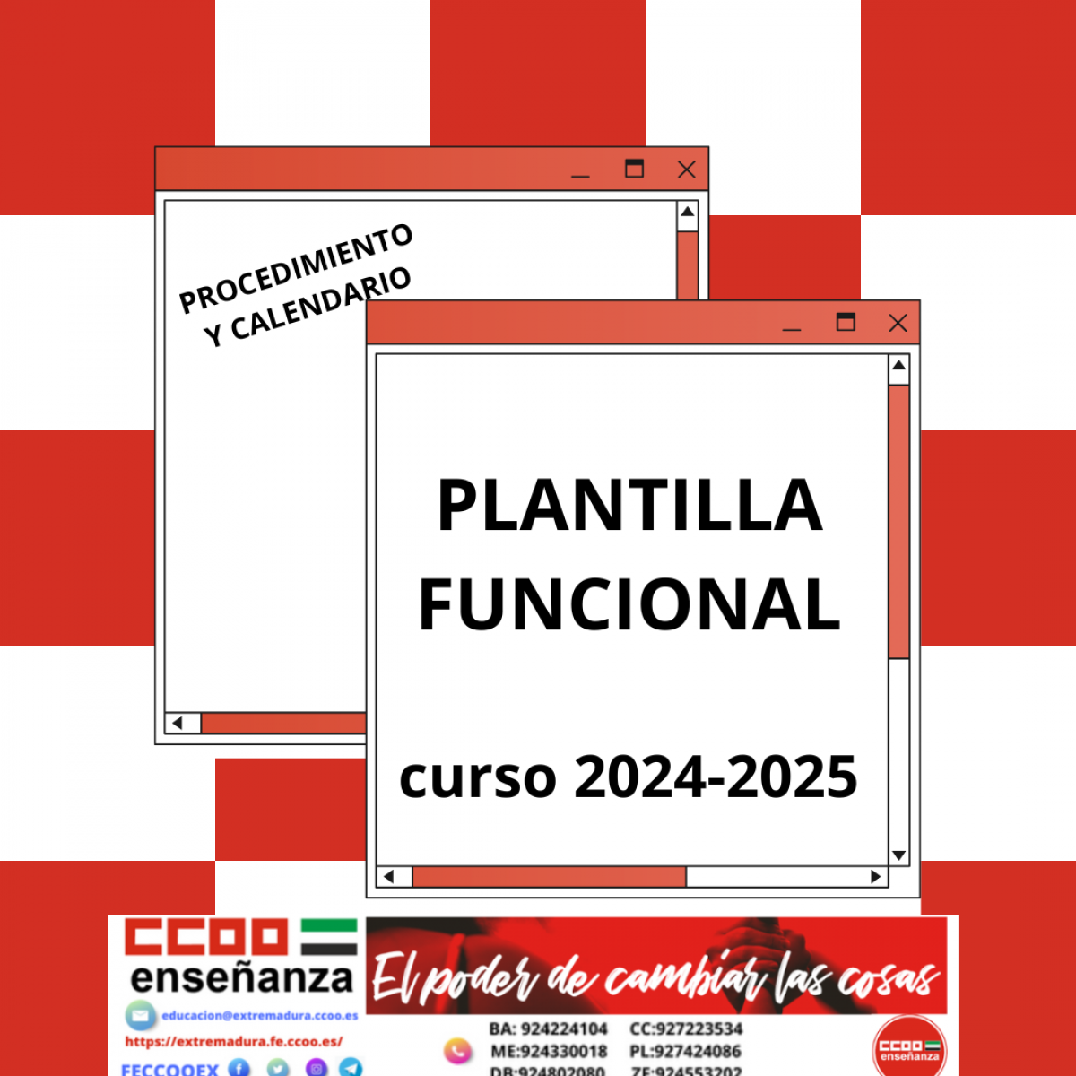Procedimiento y calendario Plantillas funcionales 2024-2025
