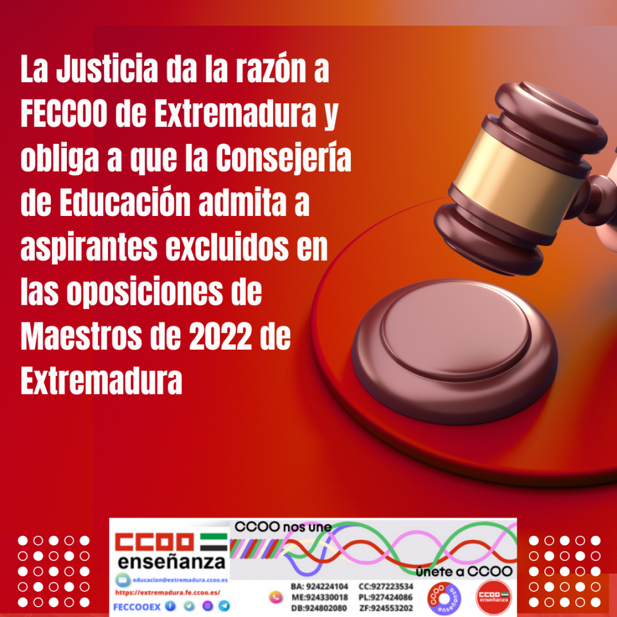 SENTENCIA A ADMITIR A ASPIRANTES EXCLUIDOS EN OPOS 2022 DISCAPACIDAD