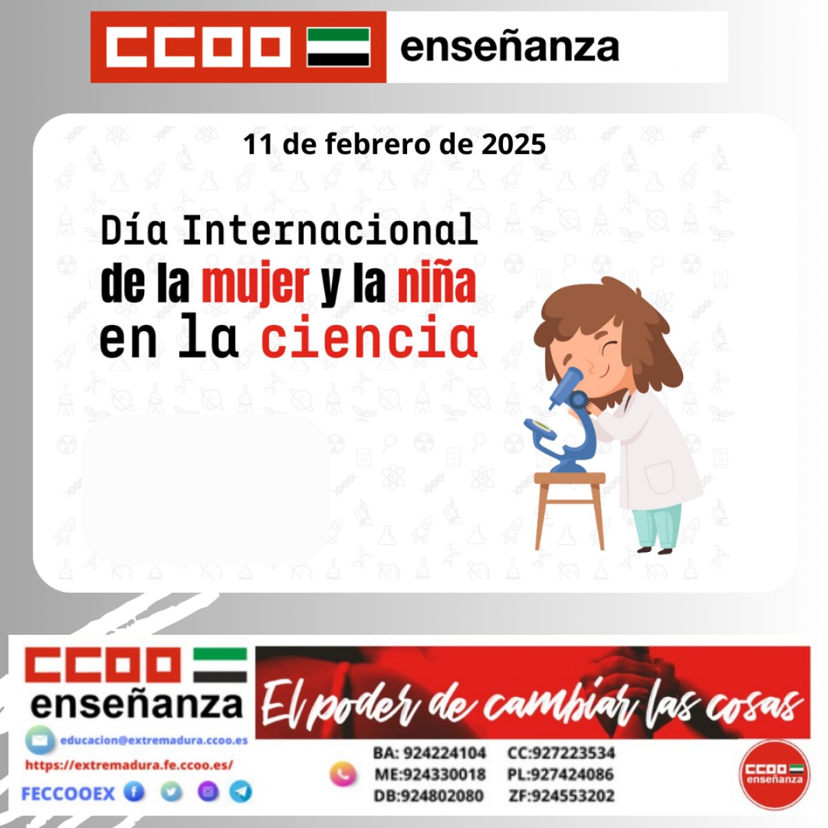 11 febrero 2025: dia internacional de la mujer y la nia en la ciencia